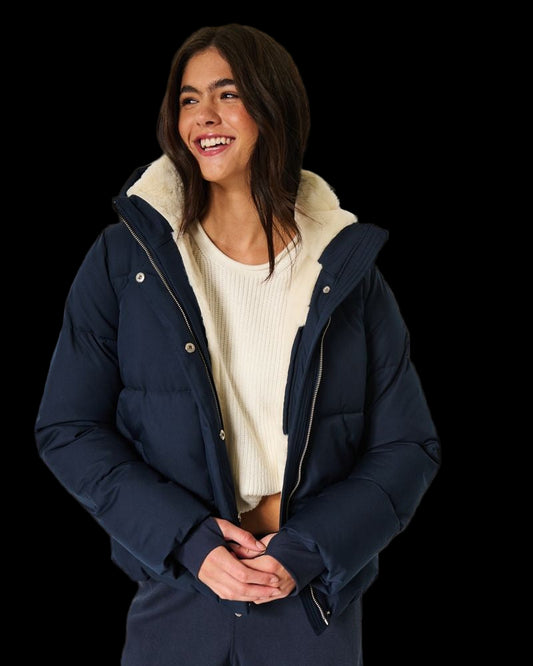 Hollister Navy Blue Puffer