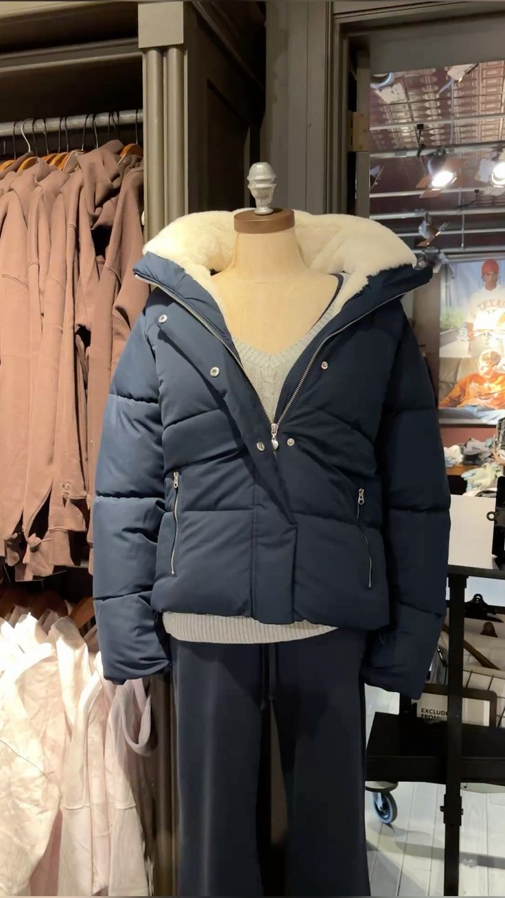 Hollister Navy Blue Puffer