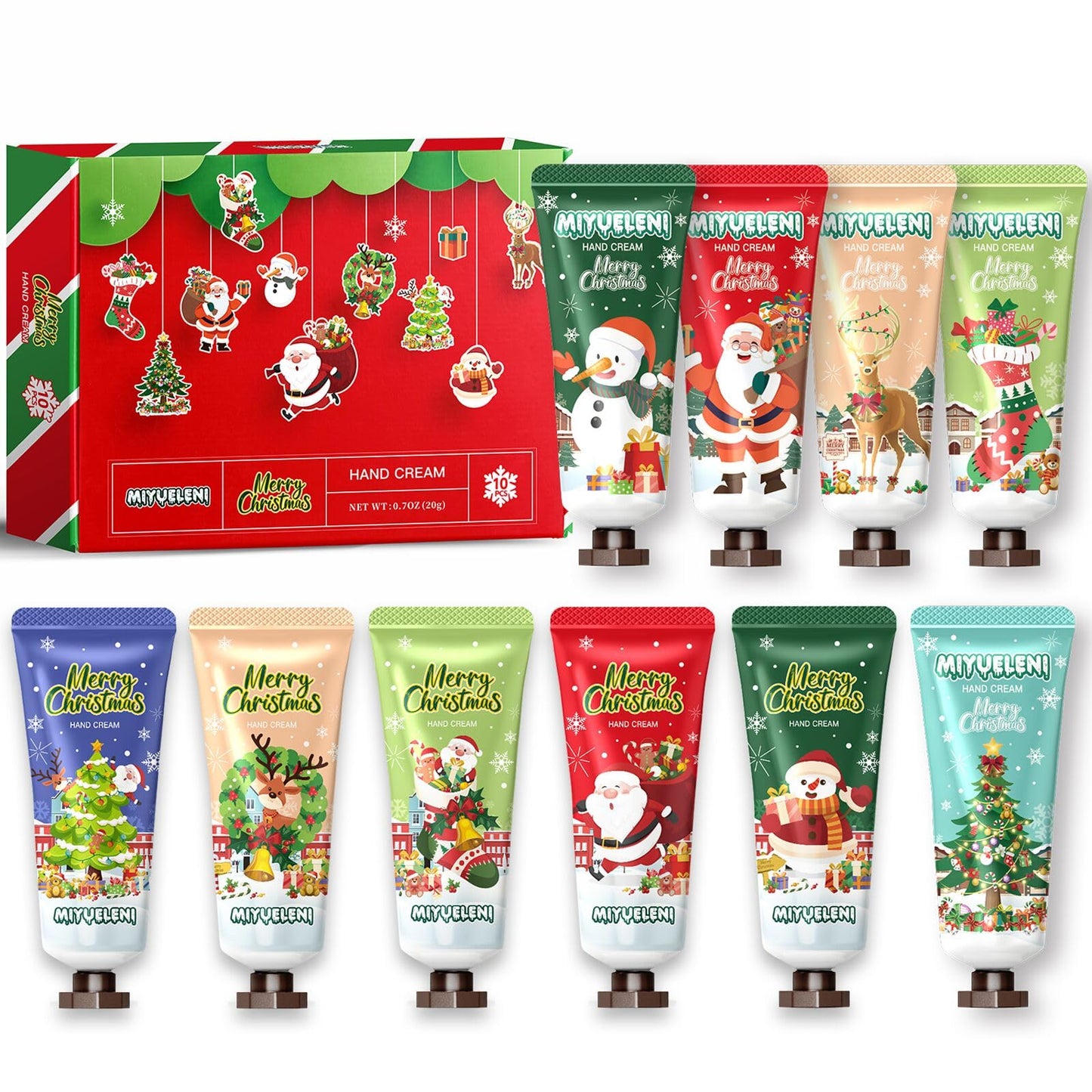 20 Pack Christmas Hand Lotion Gifts Set，Moisturizing Hand Cream for Women, Mini Travel Size Holiday Gifts, Stocking Stuffers & Bulk Gifts for Christmas Appreciation 30ml