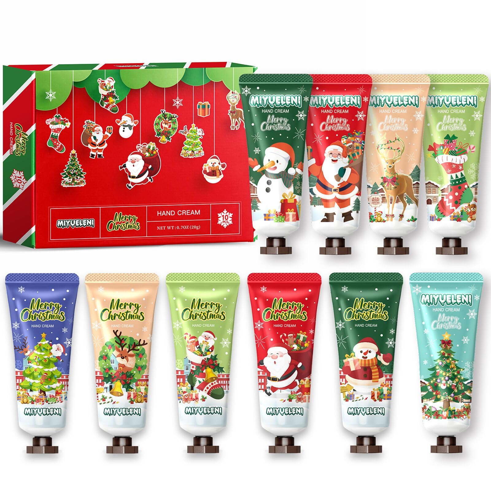 20 Pack Christmas Hand Lotion Gifts Set，Moisturizing Hand Cream for Women, Mini Travel Size Holiday Gifts, Stocking Stuffers & Bulk Gifts for Christmas Appreciation 30ml