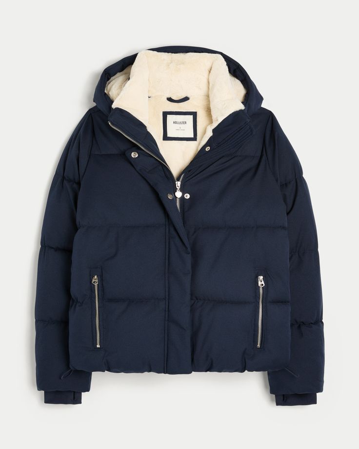 Hollister Navy Blue Puffer