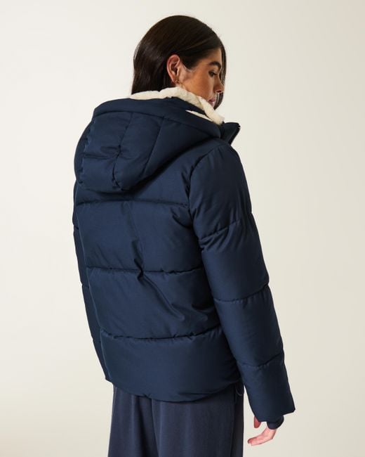 Hollister Navy Blue Puffer Jacket
